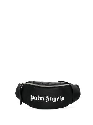 Palm Angels Gothic logo-print belt bag - Black