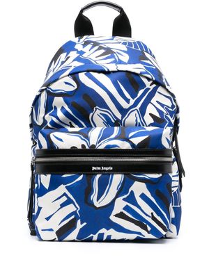 Palm Angels graphic-print logo-print backpack - Blue