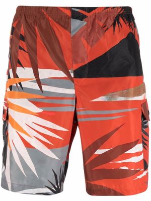 Palm Angels Hawaii-print swim shorts - Red