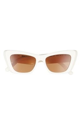Palm Angels Hermosa Square Sunglasses in White Brown