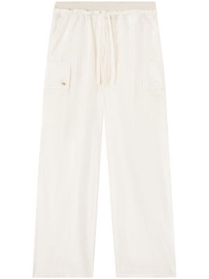 Palm Angels high-shine finish parachute trousers - White