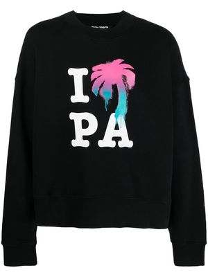 Palm Angels I Love PA crew-neck sweatshirt - Black