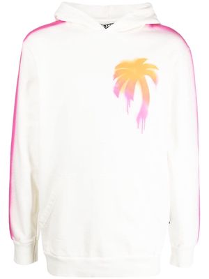 Palm Angels I Love PA graffiti-print hoodie - White