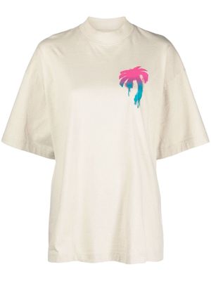 Palm Angels I LOVE PA LOOSE TEE - BEIGE MULTICOLOR