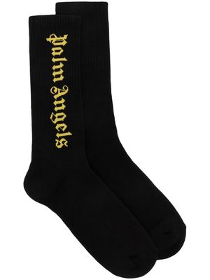 Palm Angels intarsia-knit ankle-length socks - Black