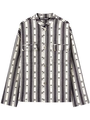 Palm Angels jacquard cotton shirt jacket - Black
