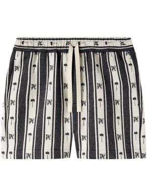 Palm Angels jacquard cotton shorts - Black