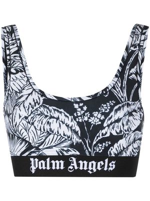 Palm Angels Jungle Parrots sports bra - Black