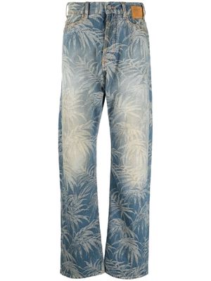 Palm Angels Jungle straight-leg jeans - Blue