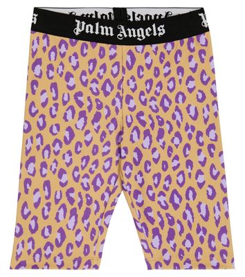Palm Angels Kids Animal-printed biker shorts