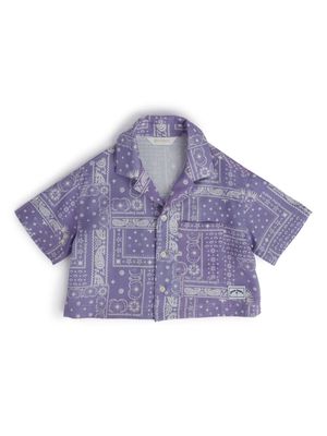 Palm Angels Kids Astro paisley-print shirt - Purple