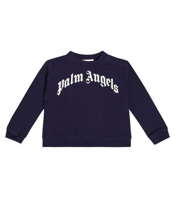 Palm Angels Kids Baby logo cotton sweatshirt