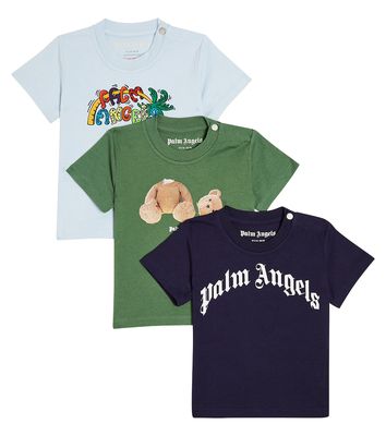 Palm Angels Kids Baby set of 3 cotton jersey T-shirts