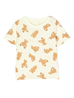 Palm Angels Kids bear-motif cotton T-shirt - Yellow