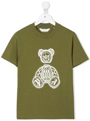 Palm Angels Kids bear-print T-shirt - Green