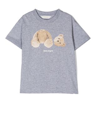 Palm Angels Kids Bear print T-shirt - Grey