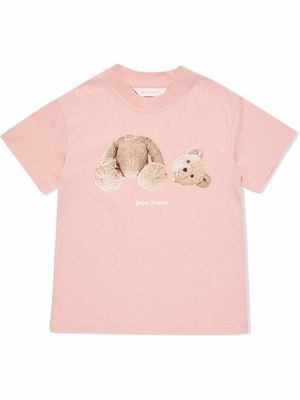Palm Angels Kids Bear print T-shirt - Pink