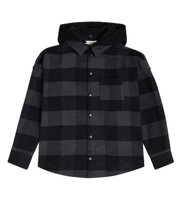 Palm Angels Kids Checked cotton jacket