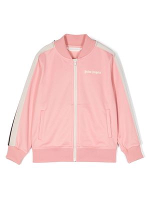 Palm Angels Kids contrast-stripe track jacket - Pink