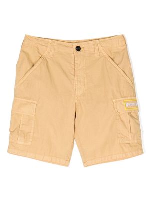 Palm Angels Kids cotton-blend cargo shorts - Brown