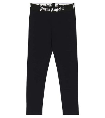 Palm Angels Kids Cotton-blend jersey leggings