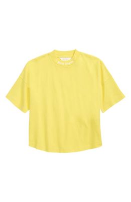 Palm Angels Kids' Cotton Logo Tee in Lemon Yellow