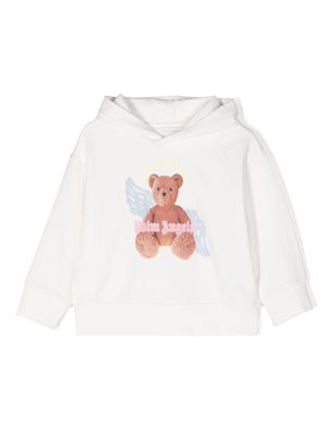 Palm Angels Kids graphic-print cotton hoodie - Neutrals