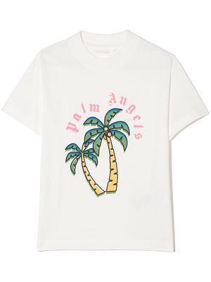 Palm Angels Kids graphic-print cotton T-shirt - White