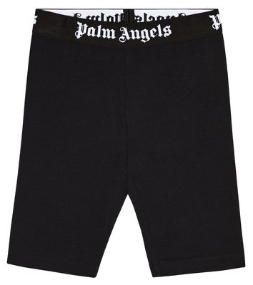 Palm Angels Kids Logo cotton jersey biker shorts