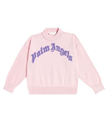 Palm Angels Kids Logo cotton sweater