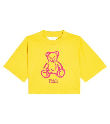 Palm Angels Kids Logo cropped cotton jersey T-shirt