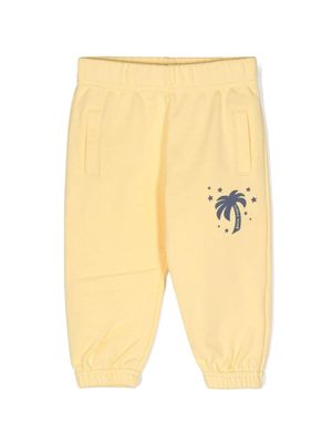 Palm Angels Kids logo-embossed track pants - Yellow