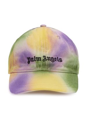 Palm Angels Kids logo-embroidered cotton cap - Green