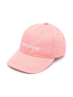 Palm Angels Kids logo-embroidered cotton cap - Pink