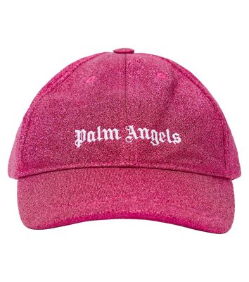 Palm Angels Kids Logo-embroidered metallic cap