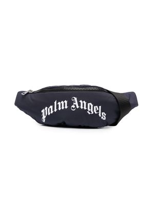 Palm Angels Kids logo-print belt bag - Blue
