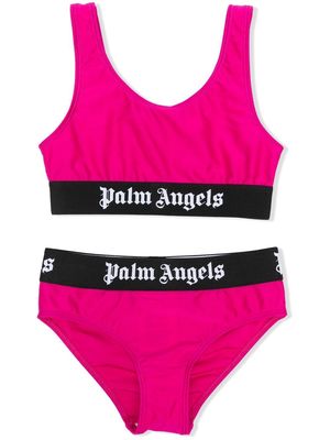 Palm Angels Kids logo-print bikini - Pink