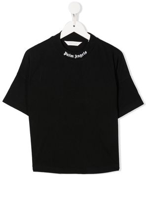 Palm Angels Kids logo-print cotton T-shirt - Black