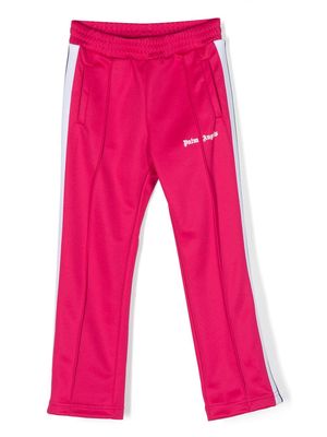 Palm Angels Kids logo-print cotton track pants - Pink