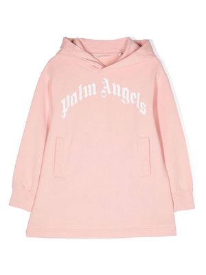 Palm Angels Kids logo-print detail hoodie - Pink