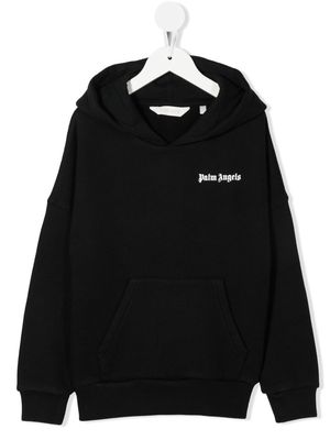 Palm Angels Kids logo-print hoodie - Black