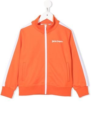 Palm Angels Kids logo-print jersey track jacket - Orange