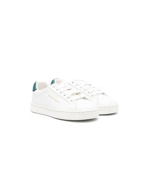PALM ANGELS KIDS logo-print low-top lace-up sneakers - White