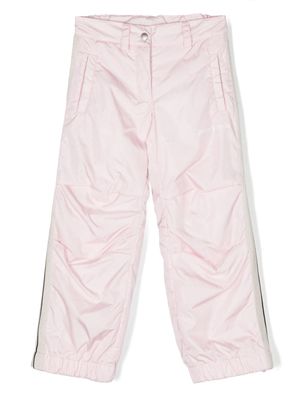 Palm Angels Kids logo-print straight-leg trousers - Pink