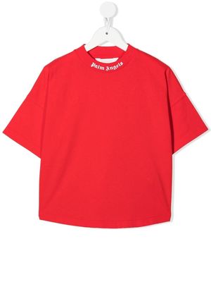Palm Angels Kids logo-print T-shirt - Red