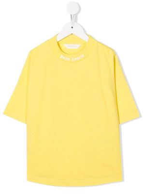 Palm Angels Kids logo print T-shirt - Yellow
