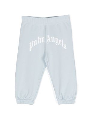 Palm Angels Kids logo-print track trousers - Blue