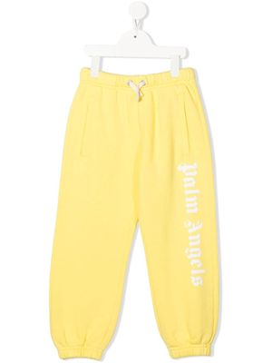 Palm Angels Kids logo-print tracksuit bottoms - Yellow