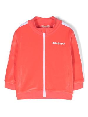 Palm Angels Kids logo-print zip-fastening jacket - Orange