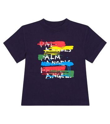 Palm Angels Kids Logo printed cotton T-shirt